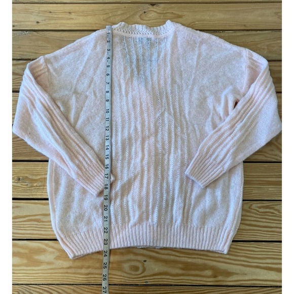 NEW Frnch Paris Button Up Knit Cardigan Size Small Women’s Pink - Picture 6 of 8